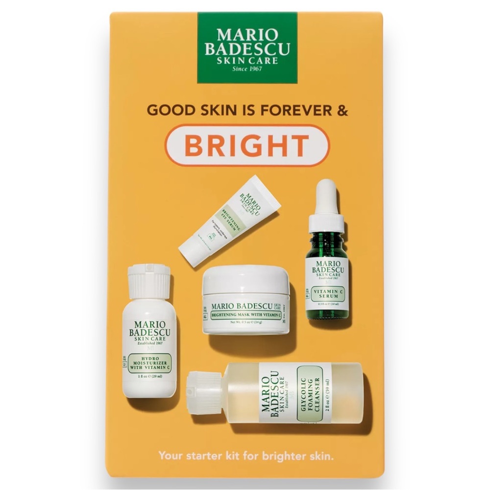 BNWT Mario Badescu Bright Skin 5 Piece Kit